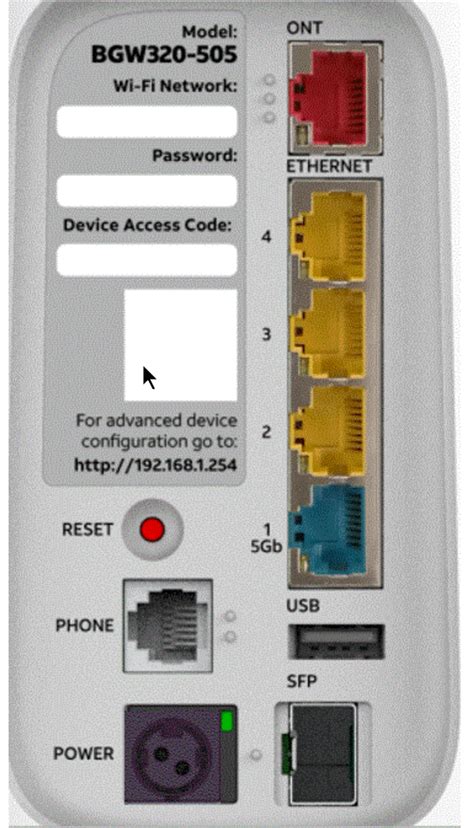 I want to connect my Unifi Dream Machine Special Edition SFP+ Port to the <strong>BGW320</strong>-505 SFP+ Port for my WAN connection. . Bgw320 500